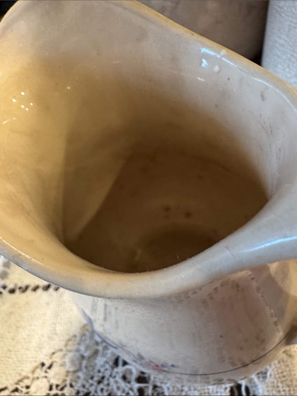 Vintage stained Wellsville China Bluebird Pitcher/Creamer - Picture 7 of 8